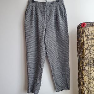 Vintage Braemar Houndstooth Lined Wool Trousers